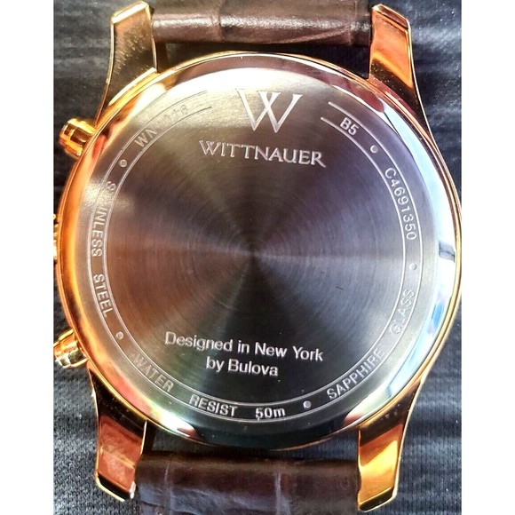 Wittnauer Men's Quartz Chronograph Rose Gold LUXURY Watch Rare WN1016 - Picture 13 of 16